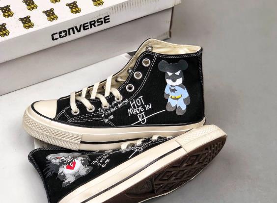 converse all star匡威1970S 经典黑色三星标高帮帆布鞋